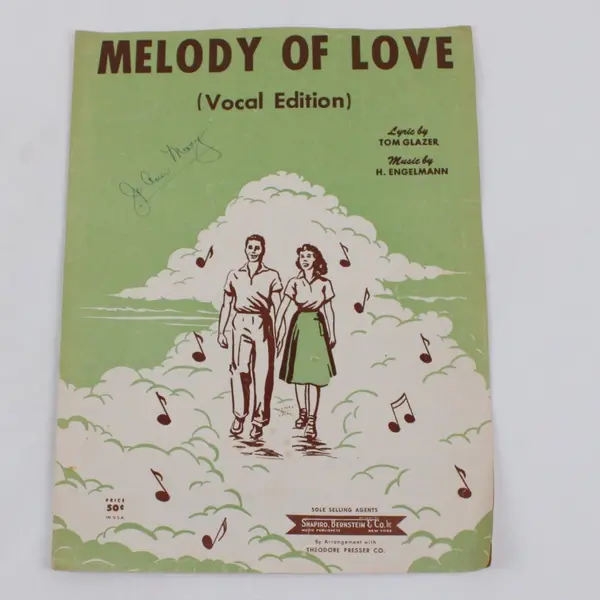 Melody of Love Vocal Edition Tom Glazer Lyrics H Engelmann Music Sheet