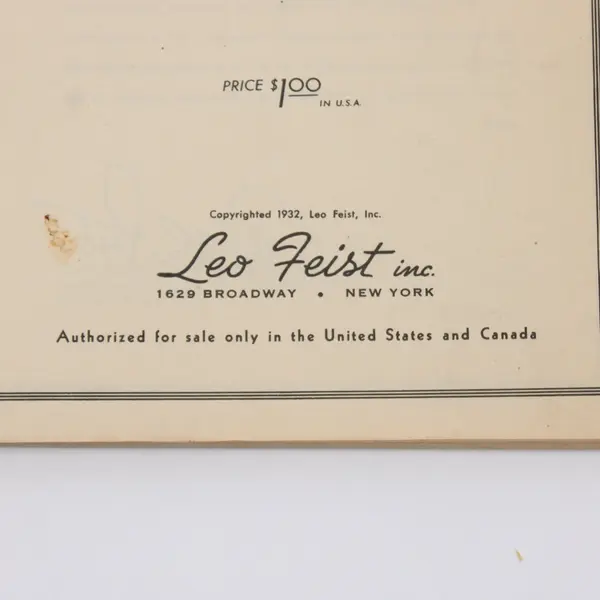1932 Legion Airs American Legion Songbook Songs of Over There Leo Feist