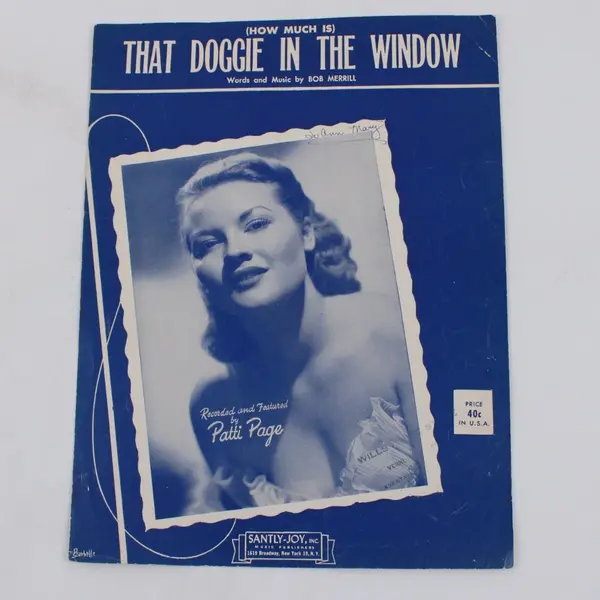 Patti Page That Doggie in the Window Sheet Music Bob Merrill 12-Page