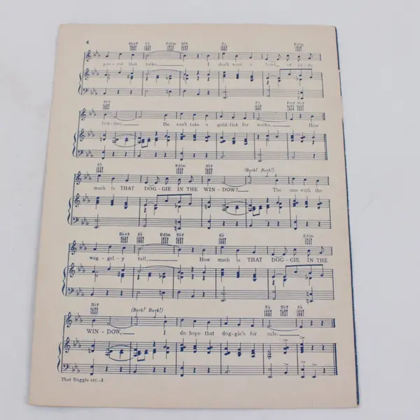 Patti Page That Doggie in the Window Sheet Music Bob Merrill 12-Page