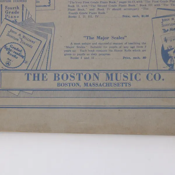 John M. Williams First Book for the Adult Beginner Piano Book Boston Music Co.