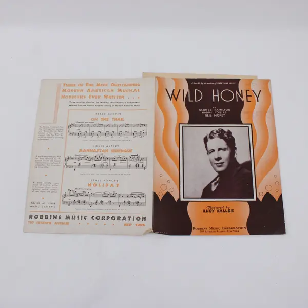 Wild Honey Rudy Vallee Sheet Music George Hamilton Harry Tobias Neil Moret