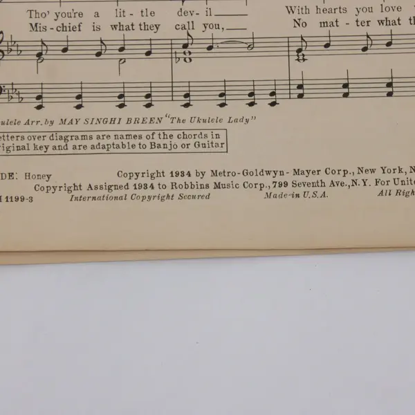 Wild Honey Rudy Vallee Sheet Music George Hamilton Harry Tobias Neil Moret