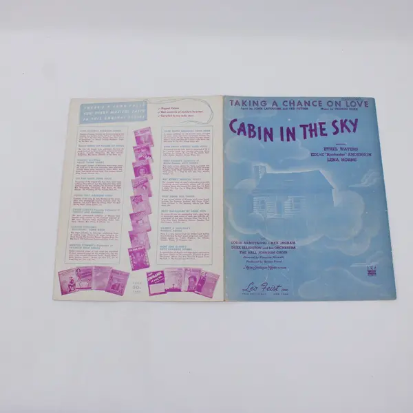 Cabin in the Sky Taking a Chance on Love Sheet Music Piano Vocal Leo Feist
