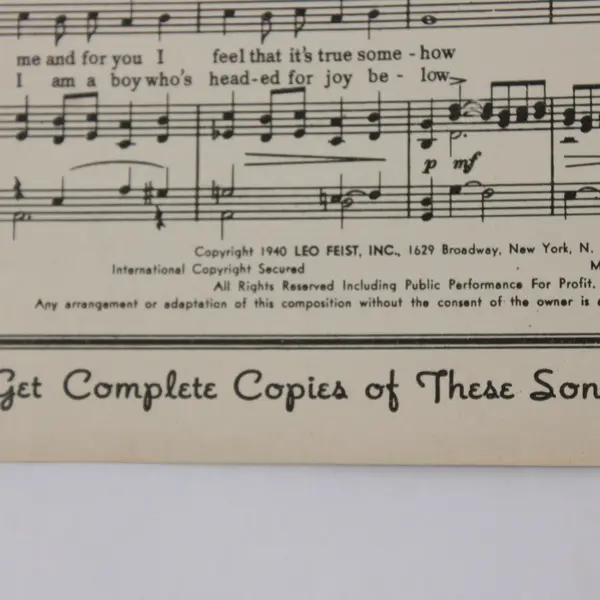 Cabin in the Sky Taking a Chance on Love Sheet Music Piano Vocal Leo Feist