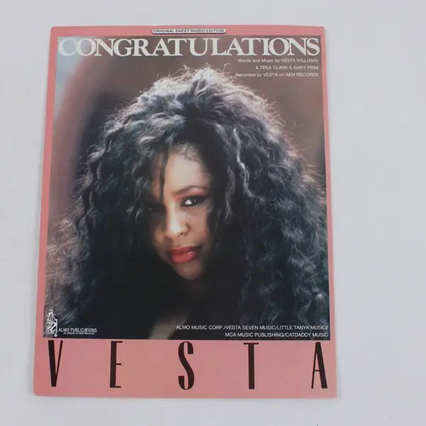 Vesta Williams Congratulations Sheet Music R&B Soul Music Publication