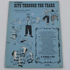 M. Witmark & Sons Hits Through the Years Songbook Words & Music