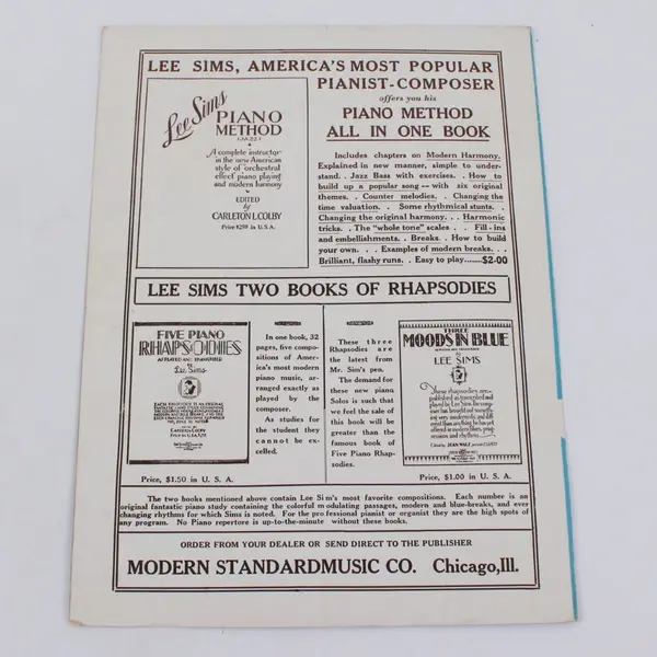 Vintage Catalina Island Sheet Music Ted Browne Jan Garber 1937
