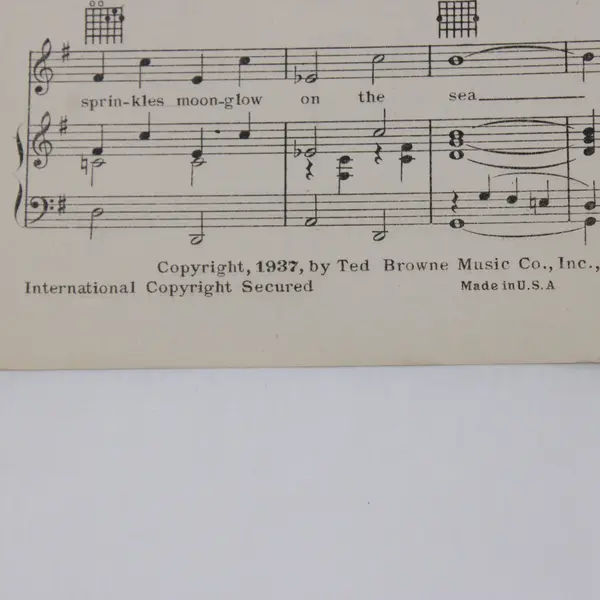 Vintage Catalina Island Sheet Music Ted Browne Jan Garber 1937