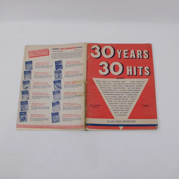 30 Years 30 Hits Sheet Music Songbook Miller Music Corporation