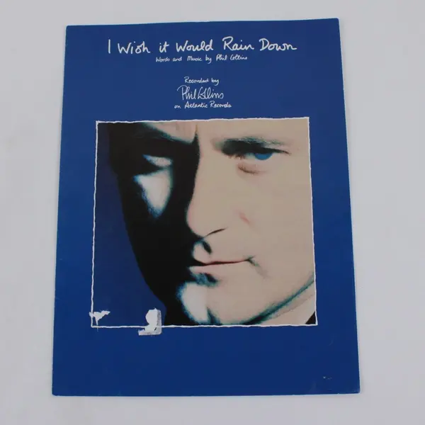 Phil Collins I Wish It Would Rain Down Vintage Sheet Music Booklet