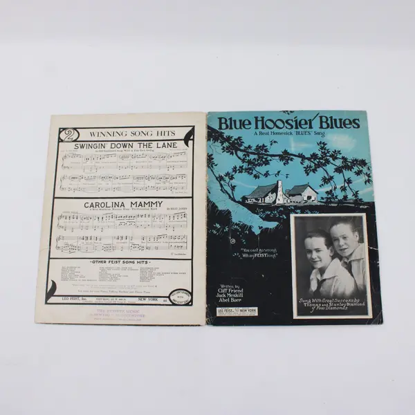 Blue Hoosier Blues Sheet Music Cliff Friend Leo Feist Cover Art