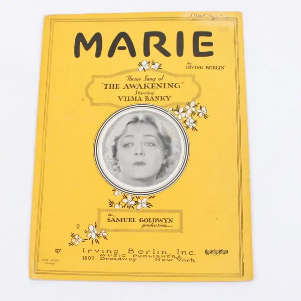 Marie Sheet Music Irving Berlin The Awakening Vilma Banky