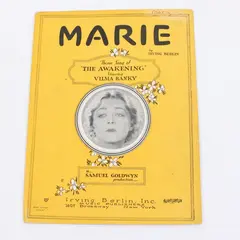Marie Sheet Music Irving Berlin The Awakening Vilma Banky