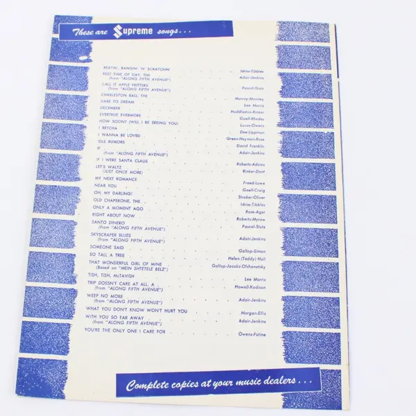 Roger Williams Near You Sheet Music Piano Vocal Kapp Records
