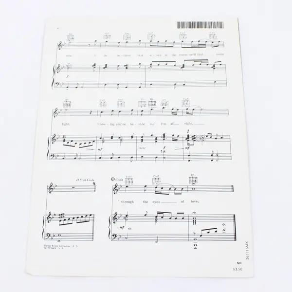 Through The Eyes Of Love Sheet Music Theme From Ice Castles CPP/Belwin