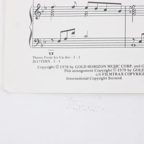 Through The Eyes Of Love Sheet Music Theme From Ice Castles CPP/Belwin