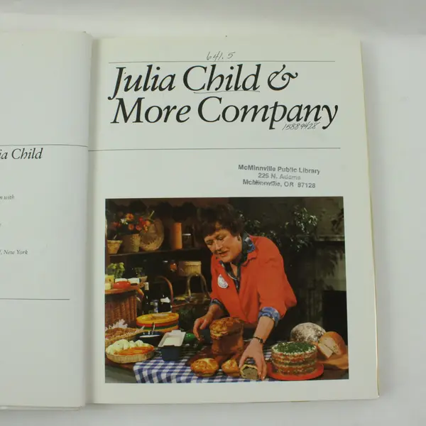 Julia Child & More Company Cookbook Hardcover Former Library Book