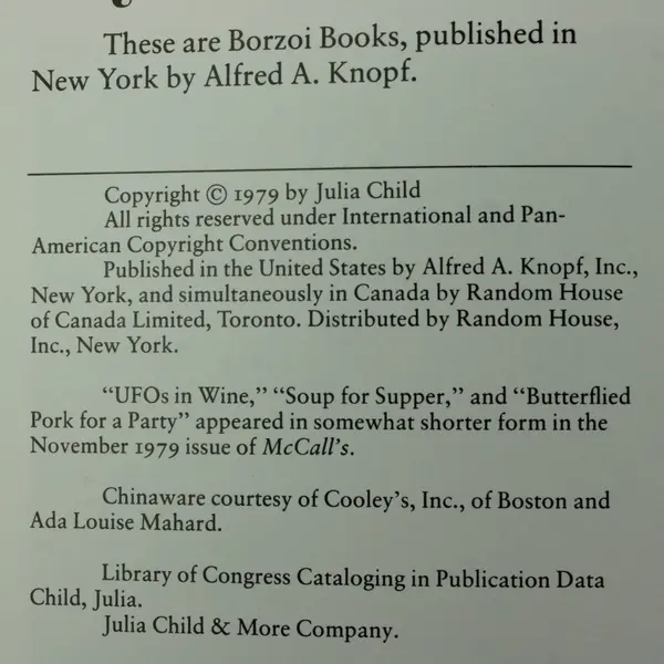 Julia Child & More Company Cookbook Hardcover Former Library Book