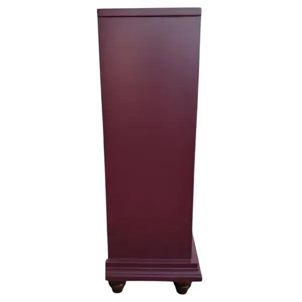 Refinished Vtg Freestanding Solid Wood Bookshelf Burgundy Painted - Local Pickup