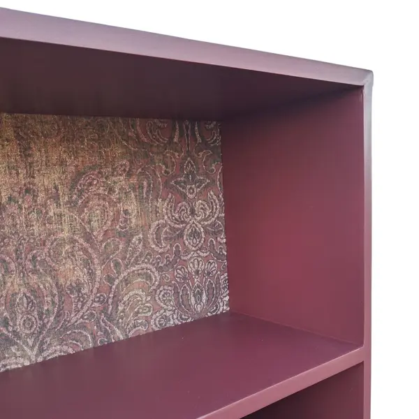 Refinished Vtg Freestanding Solid Wood Bookshelf Burgundy Painted - Local Pickup