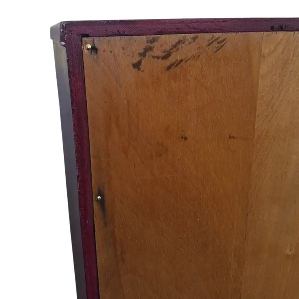 Refinished Vtg Freestanding Solid Wood Bookshelf Burgundy Painted - Local Pickup