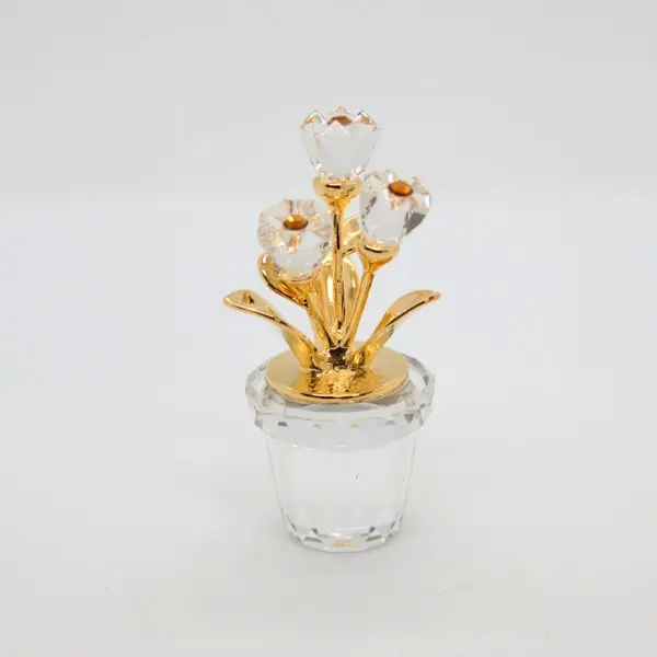 Swarovski Crystal Memories Crystal Flower Pot Figurine #208885  