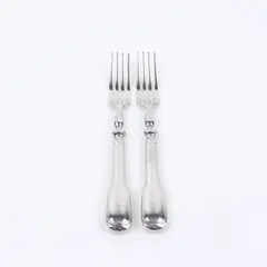 Jean Couzon Bourbon Salad Forks Set of 2 Ornate Handle