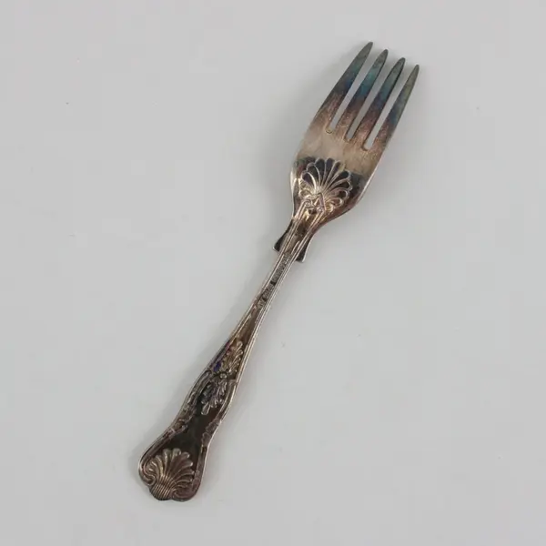 Vintage Strachan Silver-Plated Salad Fork Unidentified Pattern 5.5" Long