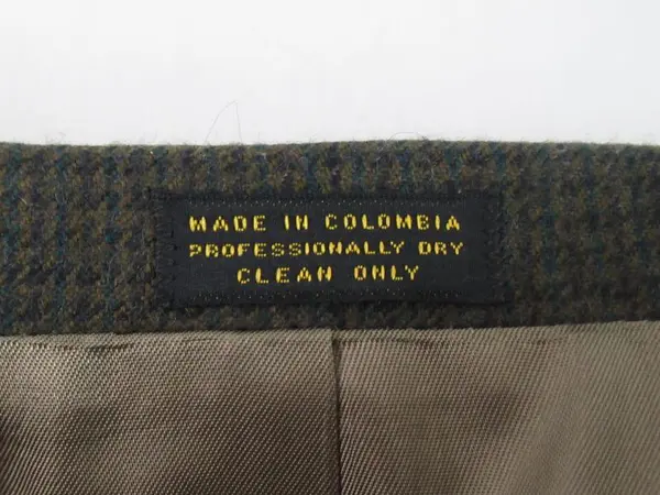 Oscar De La Renta Men's Blazer Jacket 44L Brown Houndstooth Two-Button