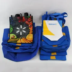 Lot of 10 Walmart Reusable Grocery Shopping Bags