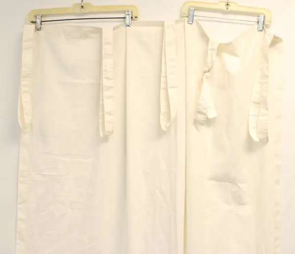 Country Curtains Set of 2 Off-White Tie-Top Curtains 40x78