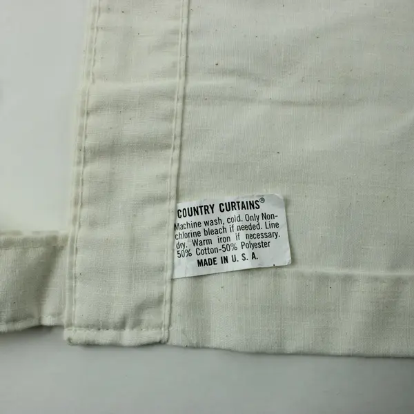 Country Curtains Set of 2 Off-White Tie-Top Curtains 40x78