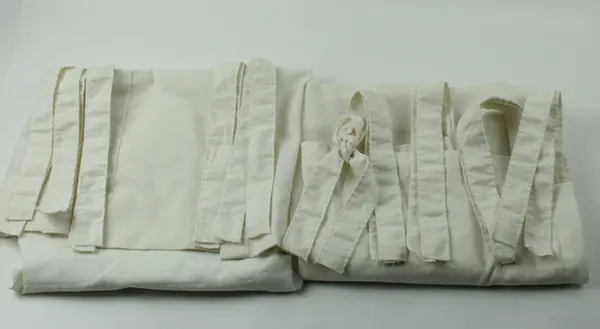 Country Curtains Set of 2 Off-White Tie-Top Curtains 40x78