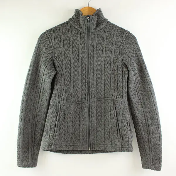 Spyder Women's Gray Knit Full-Zip Jacket Size Small Activewear
