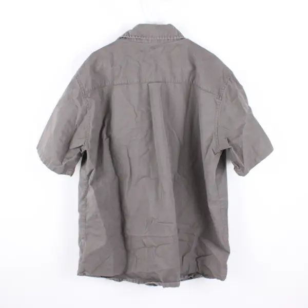 Spring & Gege Boys Gray Short Sleeve Button-Up Shirt Size XL