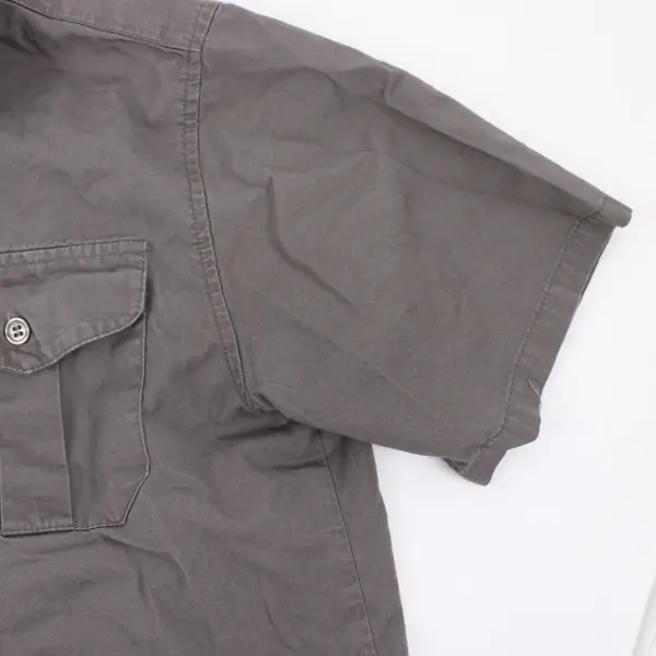 Spring & Gege Boys Gray Short Sleeve Button-Up Shirt Size XL