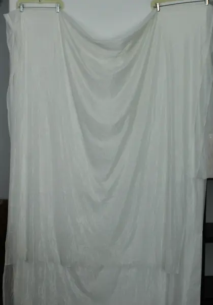 White Sheer Net Fabric 58 in Wide x 6 Yards 1 Piece