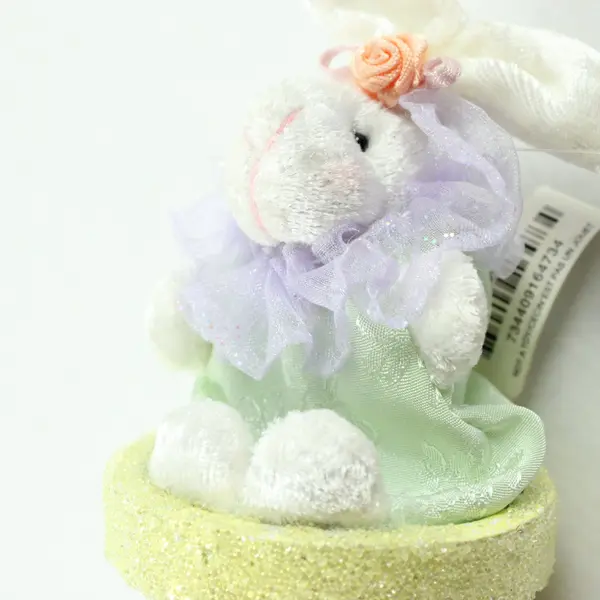 Department 56 Easter Bunny Rabbit Flower Pot Ornaments Lot of 4