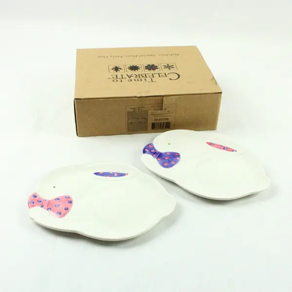 Department 56 Time to Celebrate Easter Bunny Plates Set of 2 20.87758