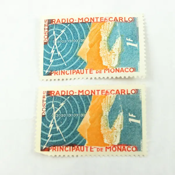Lot of 7 Vintage 1950s Monaco Postage Stamps Mint 