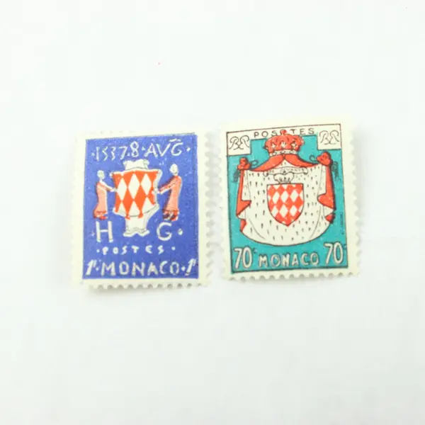 Lot of 7 Vintage 1950s Monaco Postage Stamps Mint 