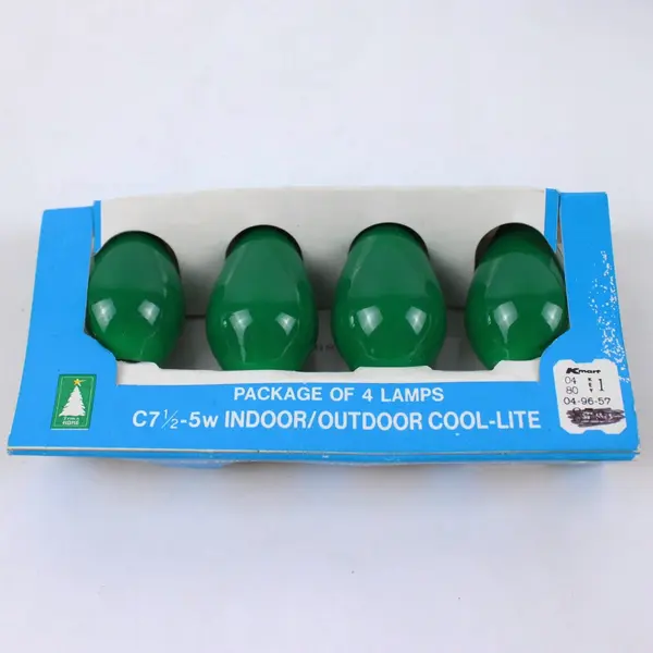 Lot of 4 Pks Vtg.Trim-A-Home C7.5-5w Replacement Holiday Bulbs Indoor/Outdoor  