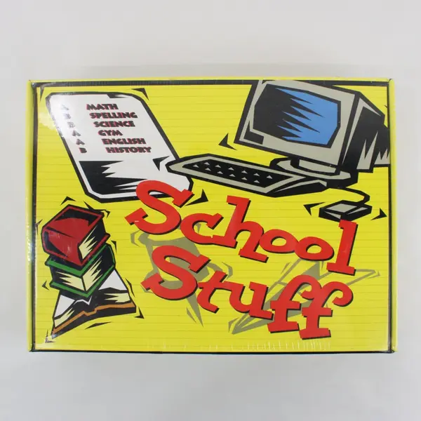 Yellow Cardboard School Supply Cubby Box Organizer 12 x 9 x 3 In