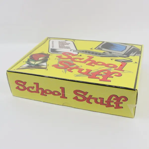 Yellow Cardboard School Supply Cubby Box Organizer 12 x 9 x 3 In