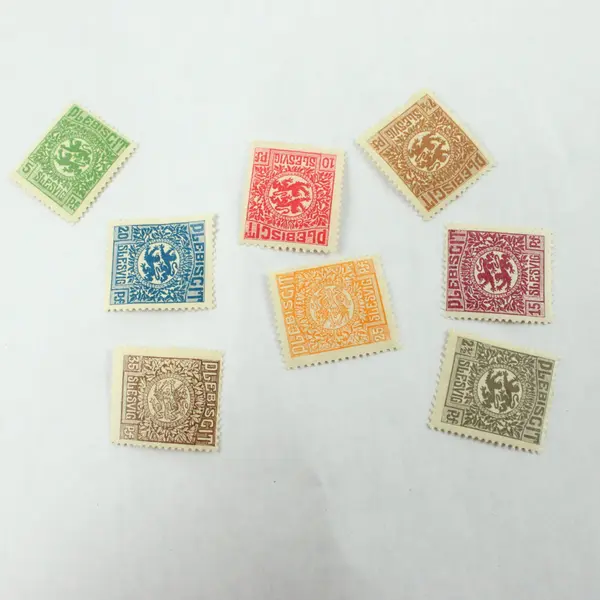 Lot of 8 Slesvig Schleswig 1920 Plebiscit Stamps Mint Hinged