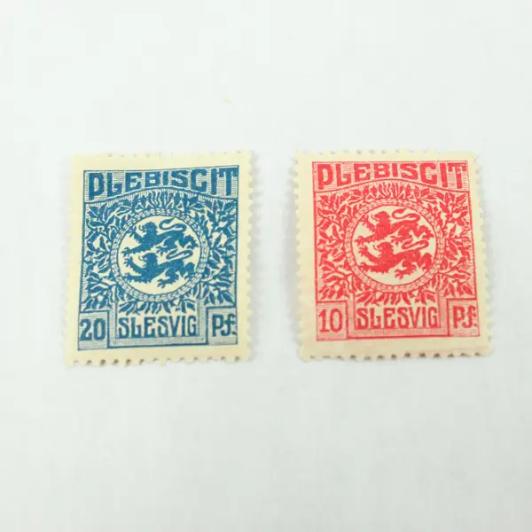 Lot of 8 Slesvig Schleswig 1920 Plebiscit Stamps Mint Hinged