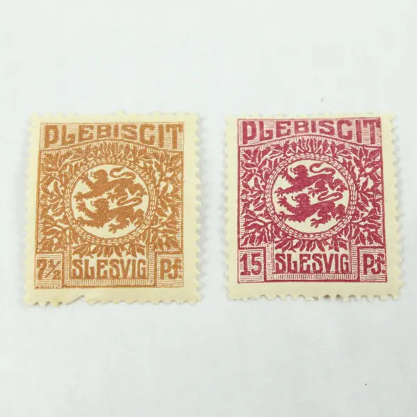 Lot of 8 Slesvig Schleswig 1920 Plebiscit Stamps Mint Hinged