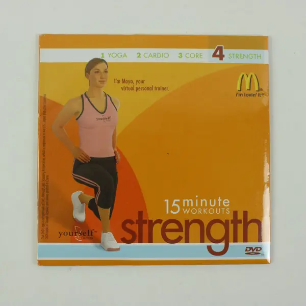 Lot of 2 Yoga Yourself Fitness 15-Minute Workout DVDs Sealed McDonald's