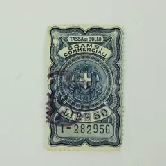 Italy Tassa di Bollo Scambi Commerciali 50 Lire Fiscal Revenue Stamp Used